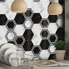 7pcs Marble Hexagon Tile Stickers - Waterproof & Non Slip