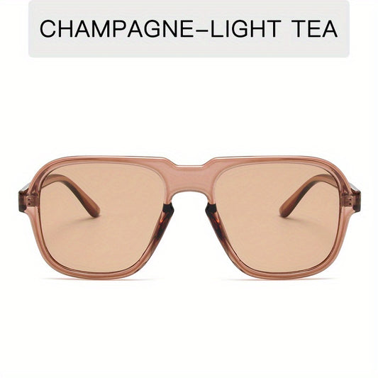 Vintage Aviator Sunglasses Coffee Transparent Women Sunshade Eyeglasses