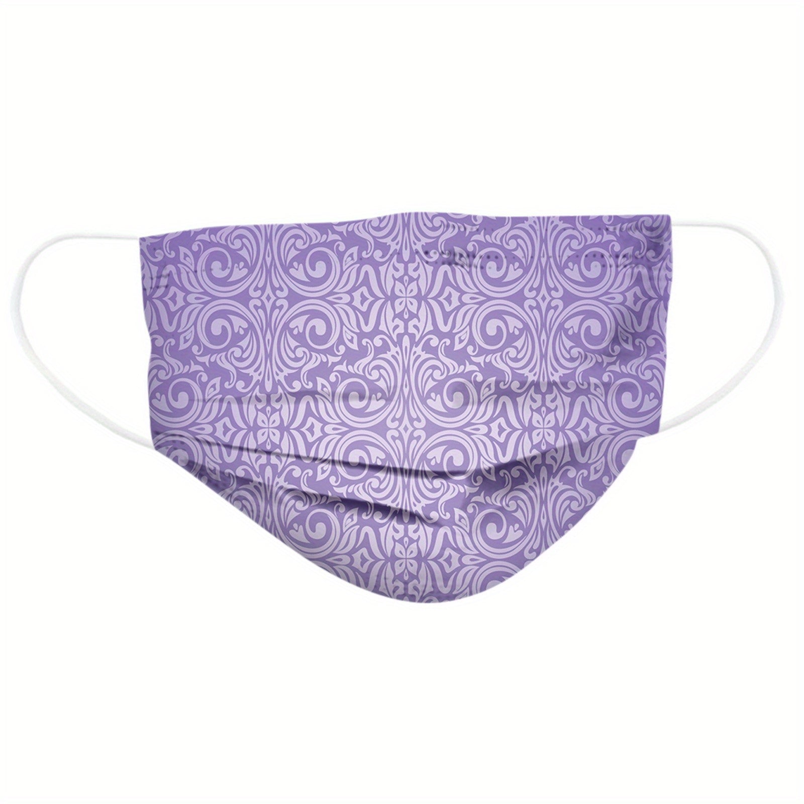 50pcs Floral Print Disposable Face Mask Safety Dustproof Masks