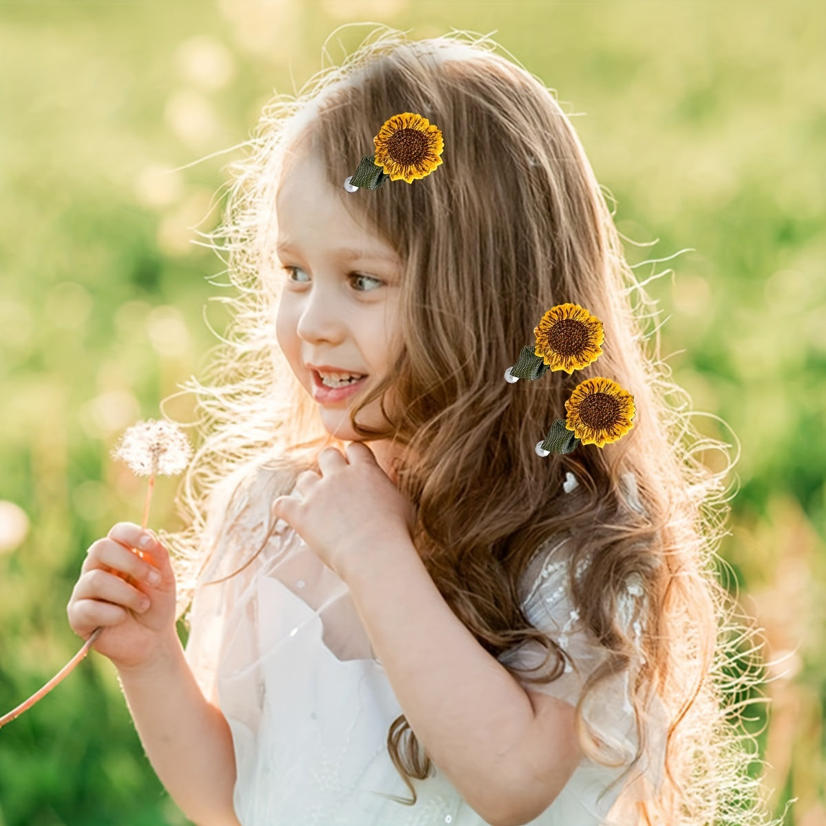 Girls Sunflower Hair Bands Hair Clips for Party Props