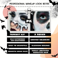 Halloween Makeup Face Paint and Body Paint Set