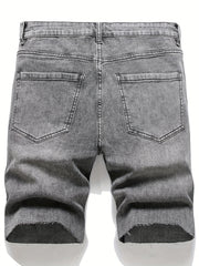 Men's Denim Shorts with Pockets for Summer Casual Wear