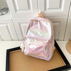 Casual Holographic Backpack for School Trips