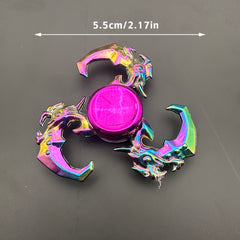 Colorful Zinc Alloy Fidget Spinner - Durable Hand Toy for Boredom