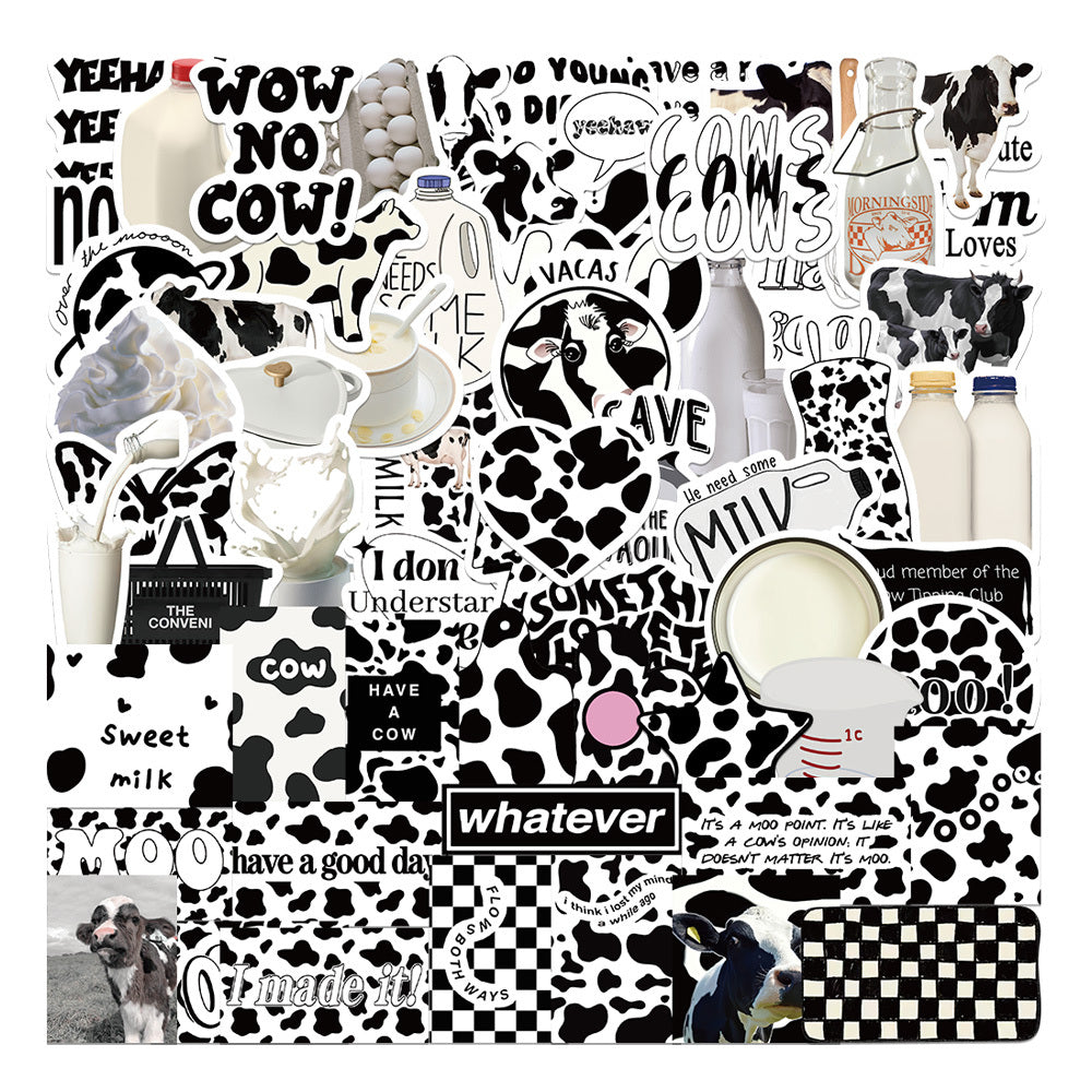 65pcs Cow Style Stickers DIY Waterproof Decoration Kit
