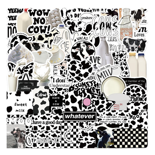 65pcs Cow Style Stickers DIY Waterproof Decoration Kit