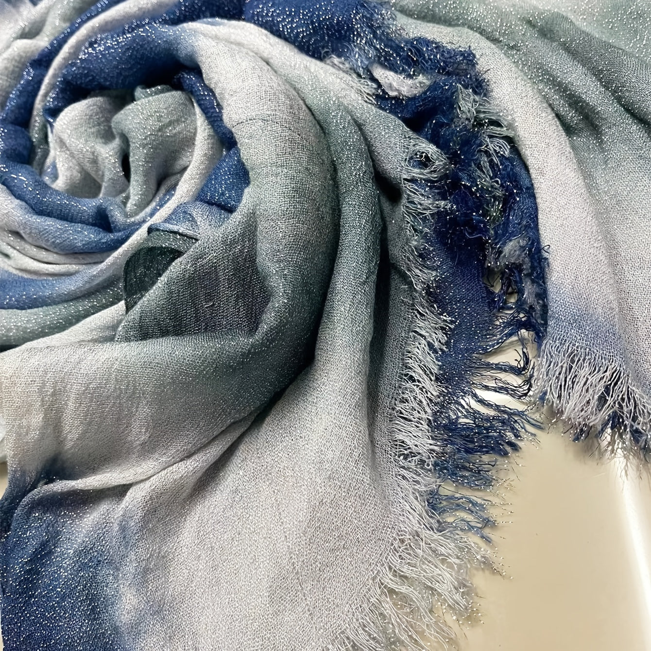 Tie Dye Scarf For Women Casual Thin Cotton Linen Pri