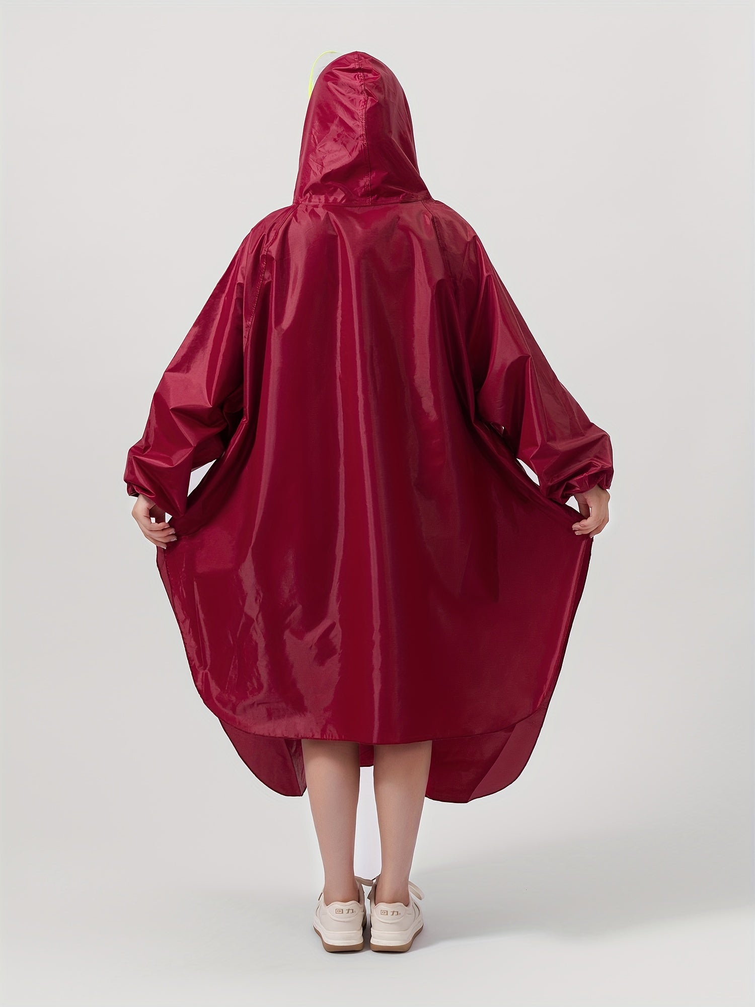 Waterproof Unisex Rain Poncho with Reusable Hood for Cycling