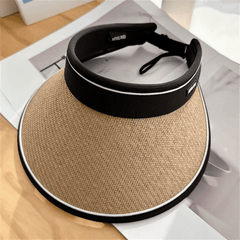 Foldable Visor Hat Outdoor UV Protection Sunshade Straw Travel Beach Hat