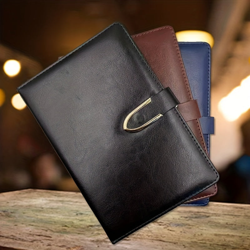 A5 Business Notebook With Notepad & Leather Face