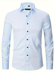 Men's Slim Fit Long Sleeve Button Up Shirt