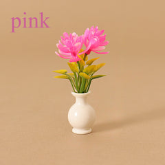 Colorful Mini Flower Arrangement in Vase for Dollhouses