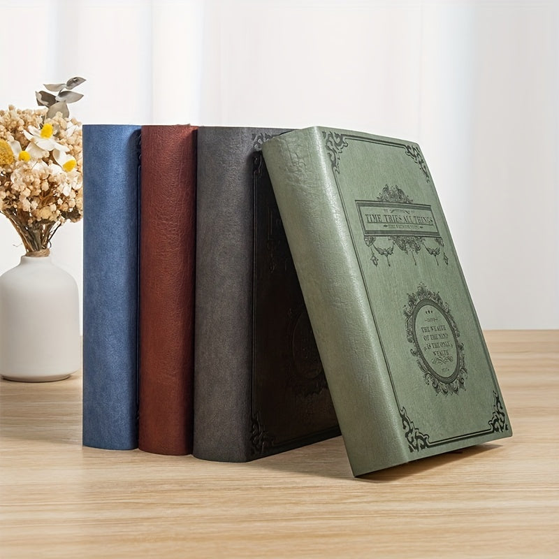 A5 PU Leather Hardcover Notebook 736 Pages Retro Pattern Sketchbook