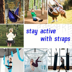 Heavy Duty Tree Swing Sling Set with Safety Latch & Carrying Bag