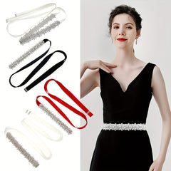 Sparkling Rhinestone Waist Belt for Bride Wedding Dress