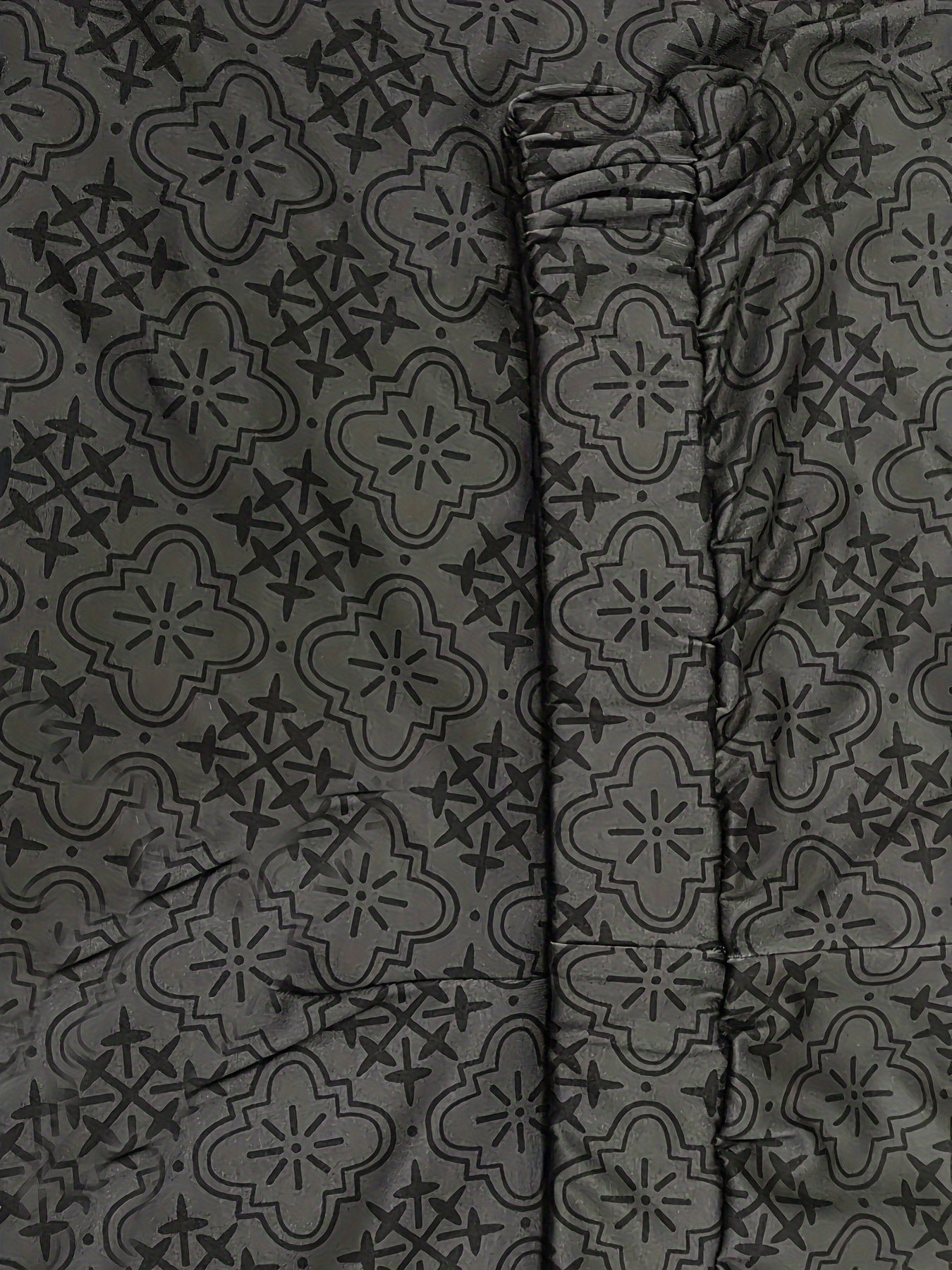 Quatrefoil & Floral Print Skinny Yoga Leggings