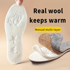 Thicken Warm Wool Insoles for Men & Women Snow Boots Foot Care Winter