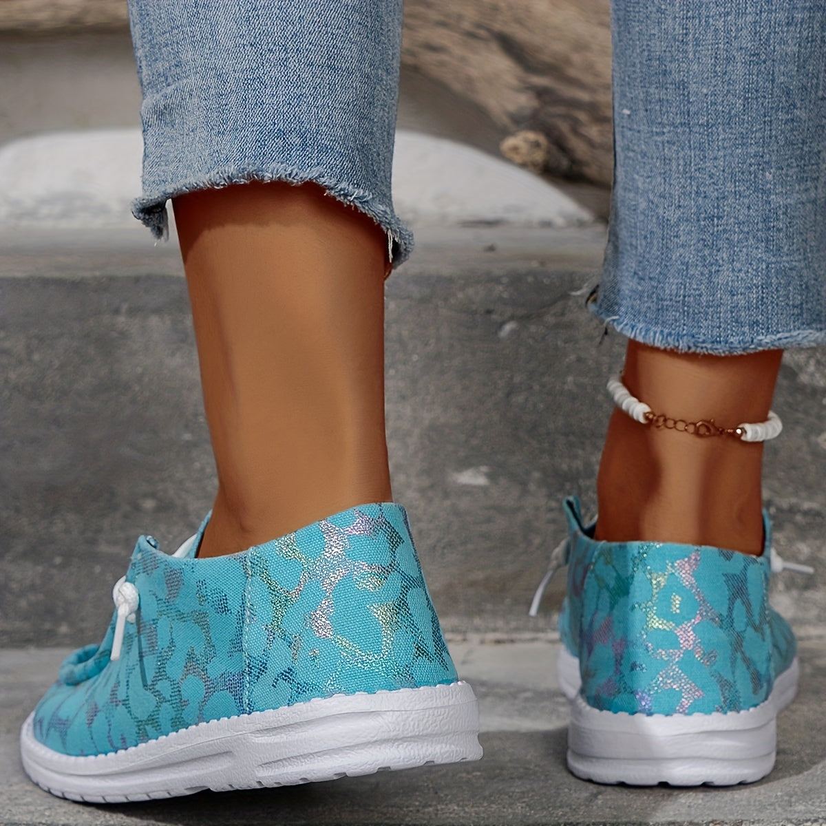 Women's Print Walking Shoes Lightweight Low Top Sport Shoes