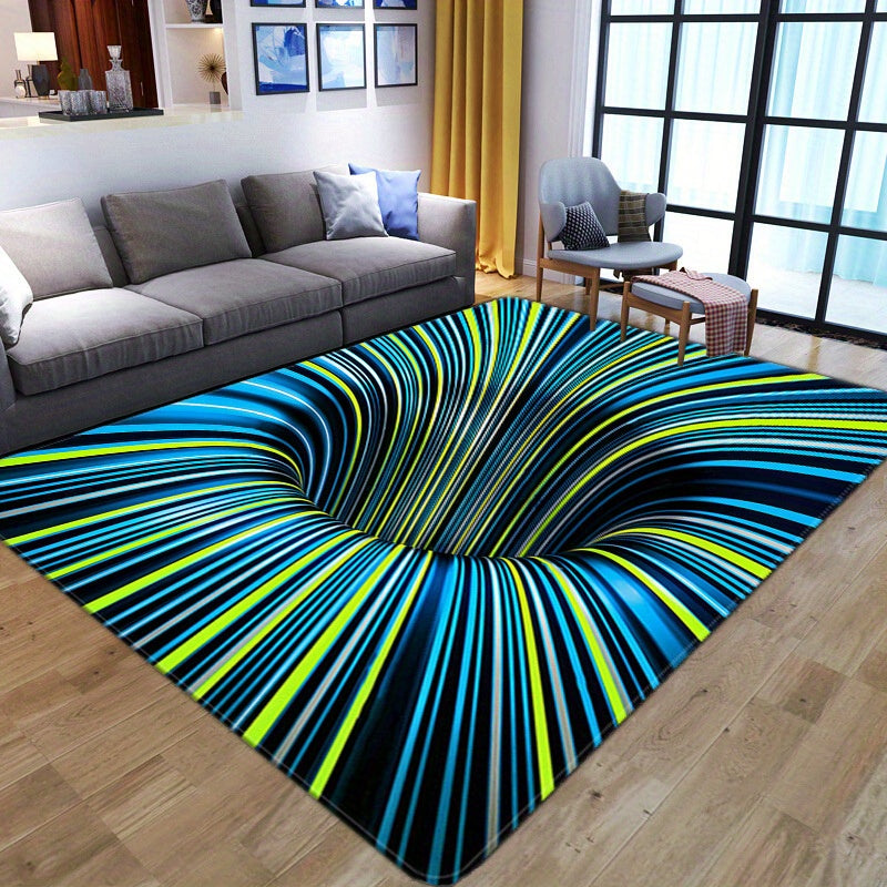 Soft Fluffy Shaggy Area Rug Large Bedside Carpet Indoor Decor Trap Illusion