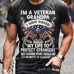 Eagle Print Men's Short Sleeve T-Shirt