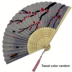 Chinese Landscape Prints Folding Fan Portable Dance Party Accessory