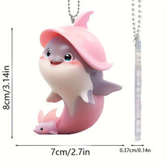 Pink Dolphin Car Pendant Keychain Decoration