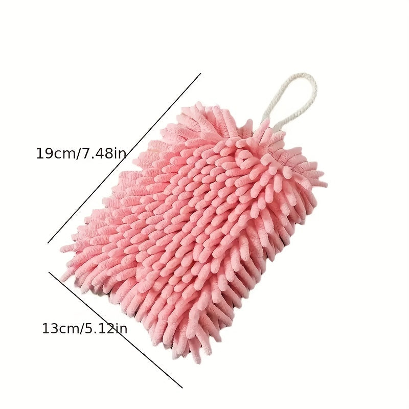 Chenille Hanging Towel for Quick Drying Hands Thick Absorbent Wash Cloth