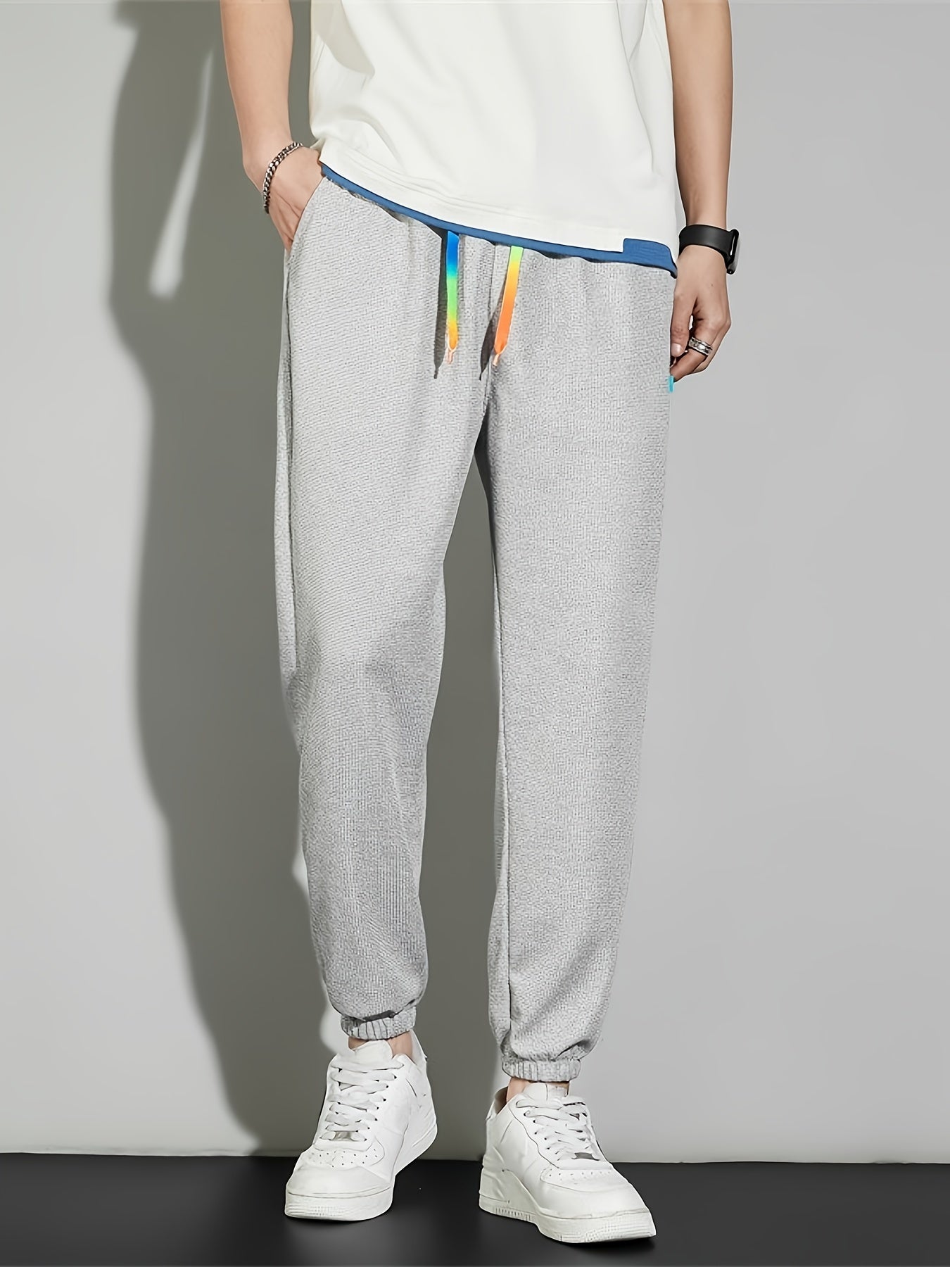Men's Loose Drawstring Sweatpants for Autumn/Winter