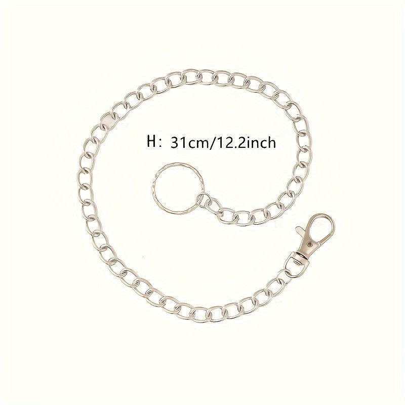 Metal Wallet Belt Chain Rock Punk Hipster Pant Jean Keychain