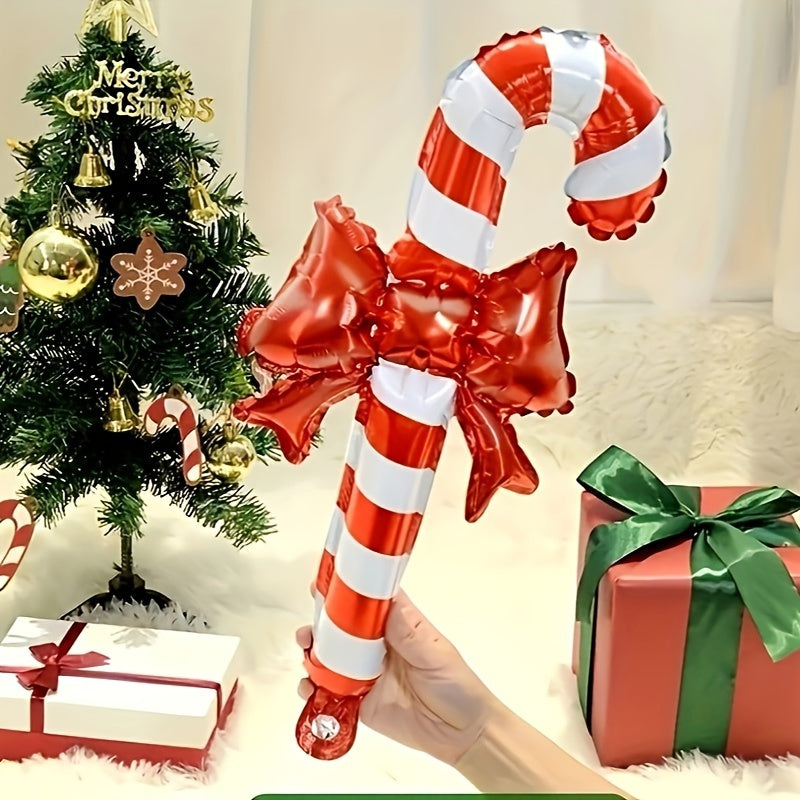 4pcs Christmas Snowman Sticks Handheld Balloon