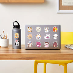 60 Small Animals Cartoon Stickers - Cute Waterproof Decals for Bottles Cars