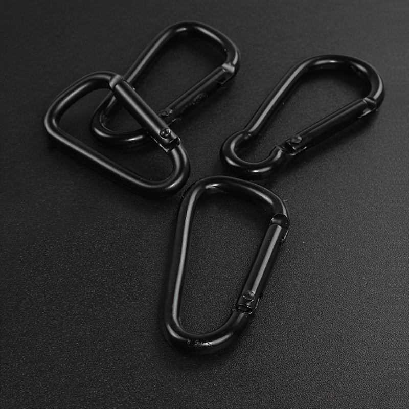 10pcs Mini Aluminum Carabiner Clip Keychain D Shape 8 Shape Mountaineering