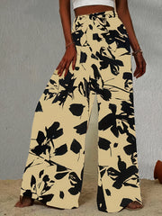 Wide Leg Pants Vacation Tie Front Pants Women's Clothing