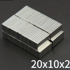 20pcs 20x10x2mm Rare Earth Magnets Strong Tiny Rectangle Small Magnetic Sheets