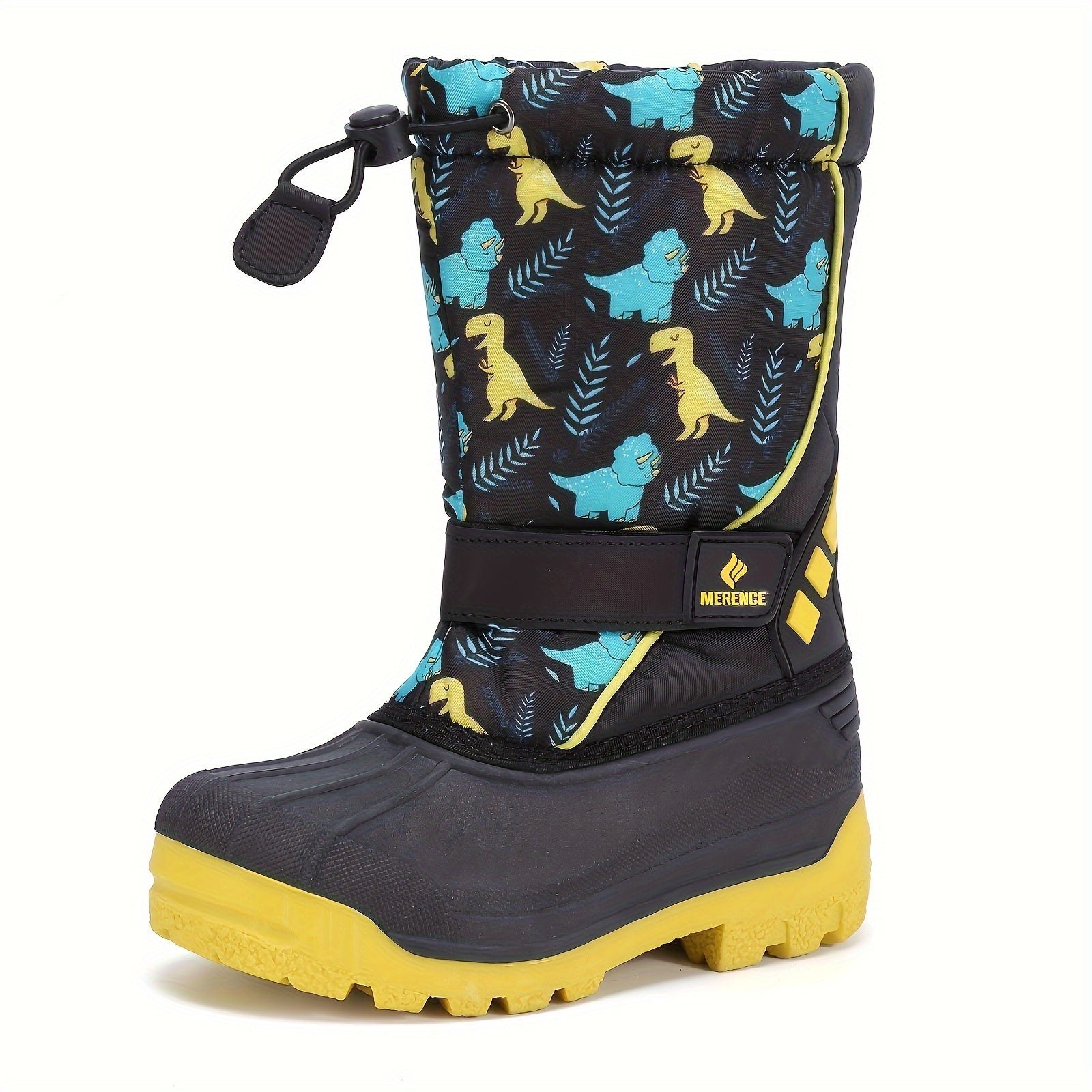 Girl's Knee High Cartoon Snow Boots Warm Plush Lining Non Slip Winter Shoes