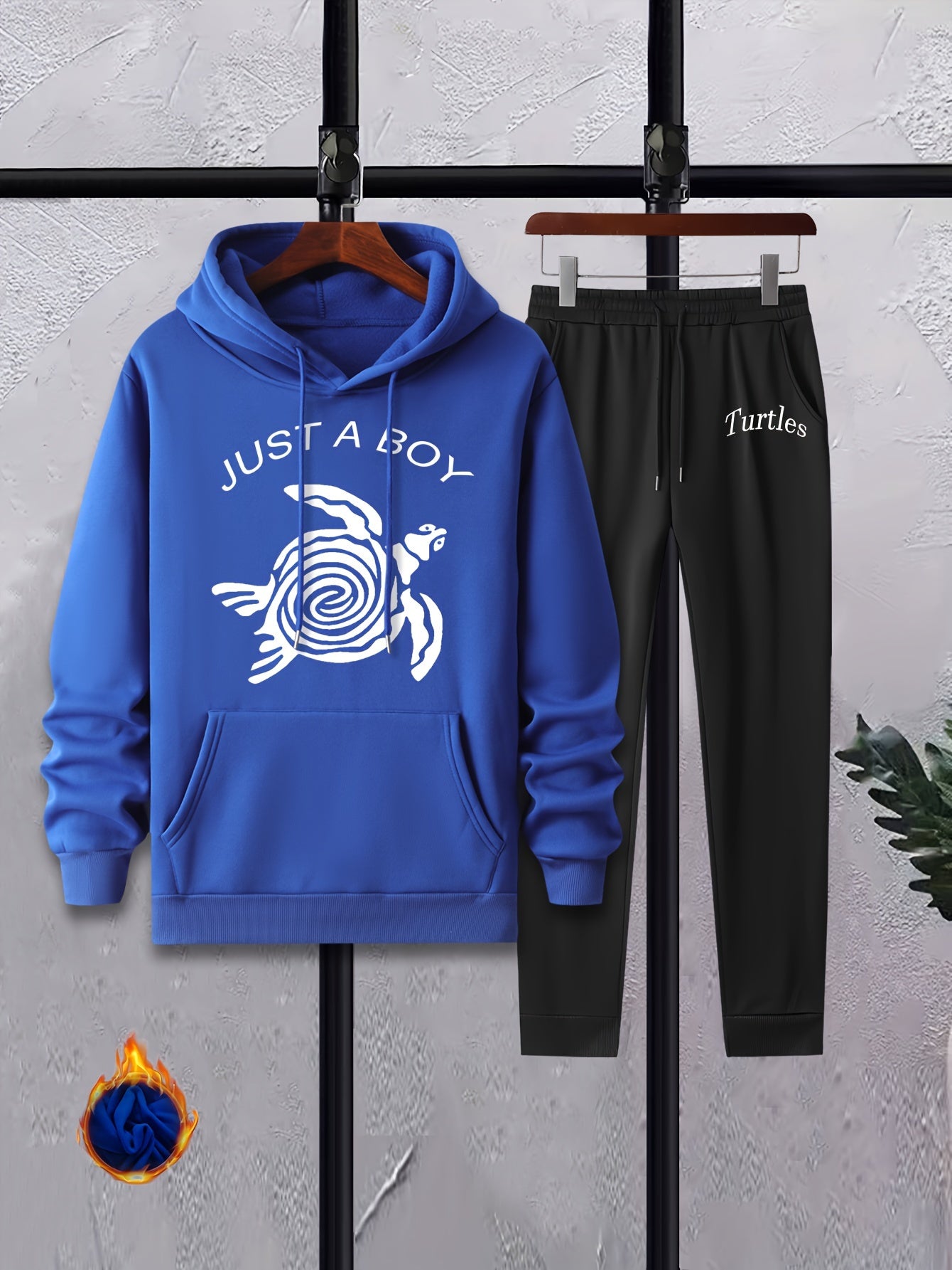Boy Turtle Print 2Pcs Outfits for Winter Fall
