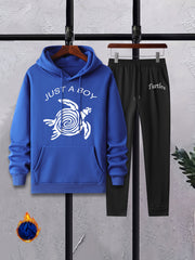 Boy Turtle Print 2Pcs Outfits for Winter Fall