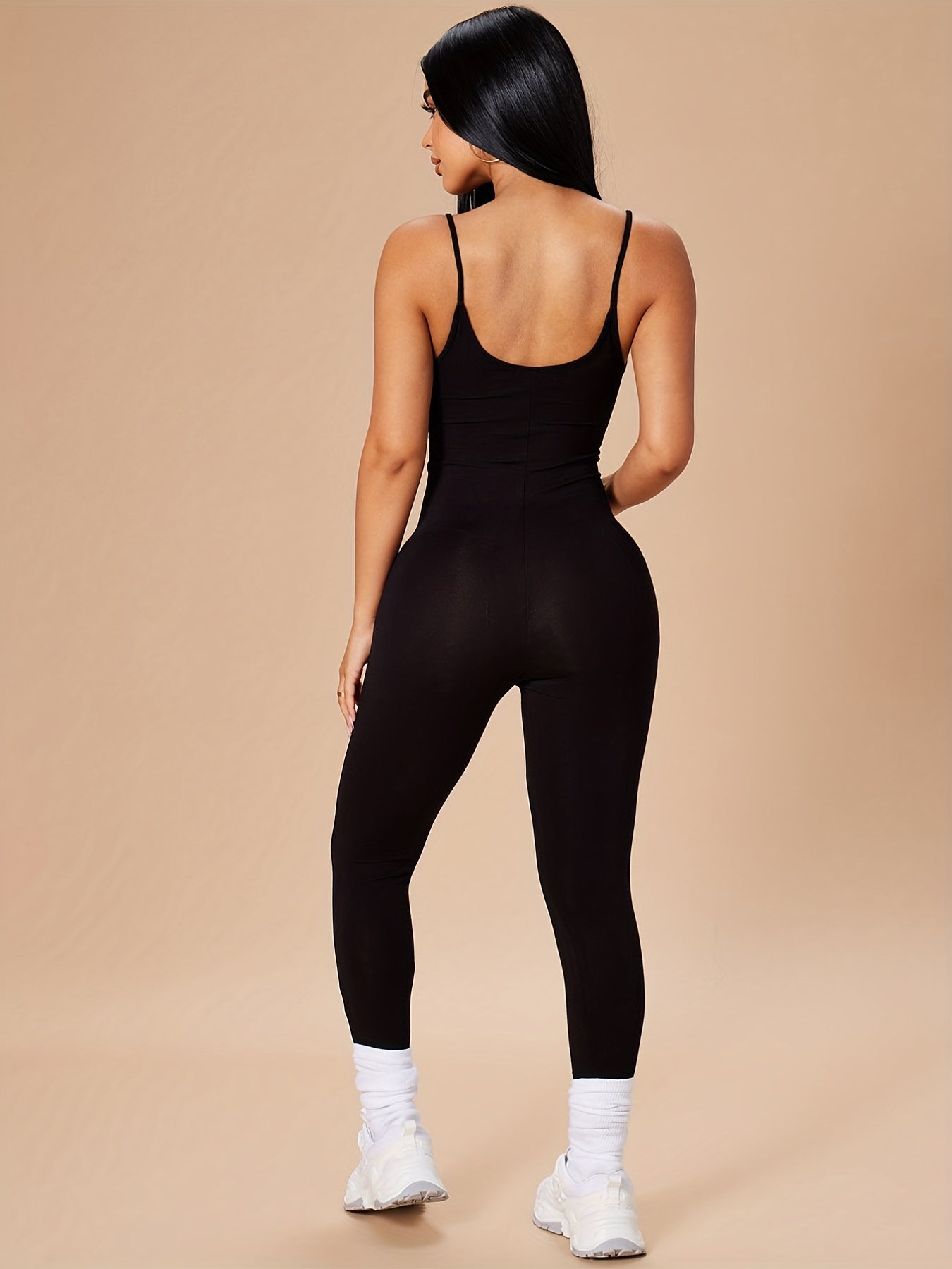 Solid Slim Cami Jumpsuit Sleeveless Versatile Women's Clothing