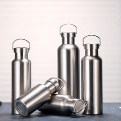 316 Stainless Steel Water Bottle 350ml-1000ml Double Layer Leakproof Water Cup