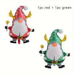 2pcs Santa Claus Doll Balloons Christmas Party Events Decoration
