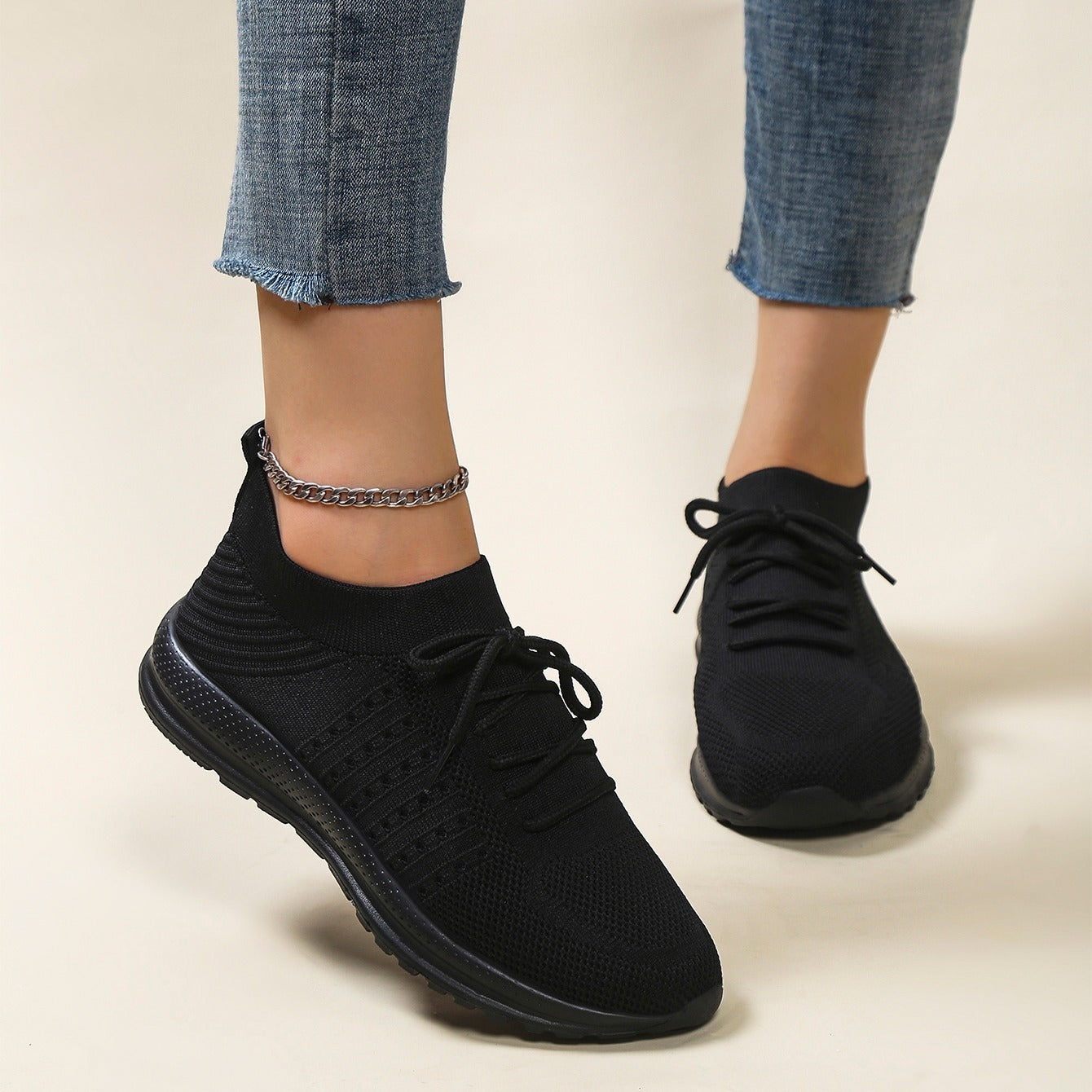 Women's Casual Sneakers Low Top Lace Running Shoes
