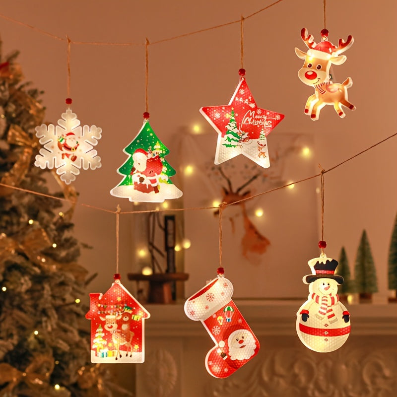 6pcs LED Elk Shape String Lights Christmas Decoration Supplies