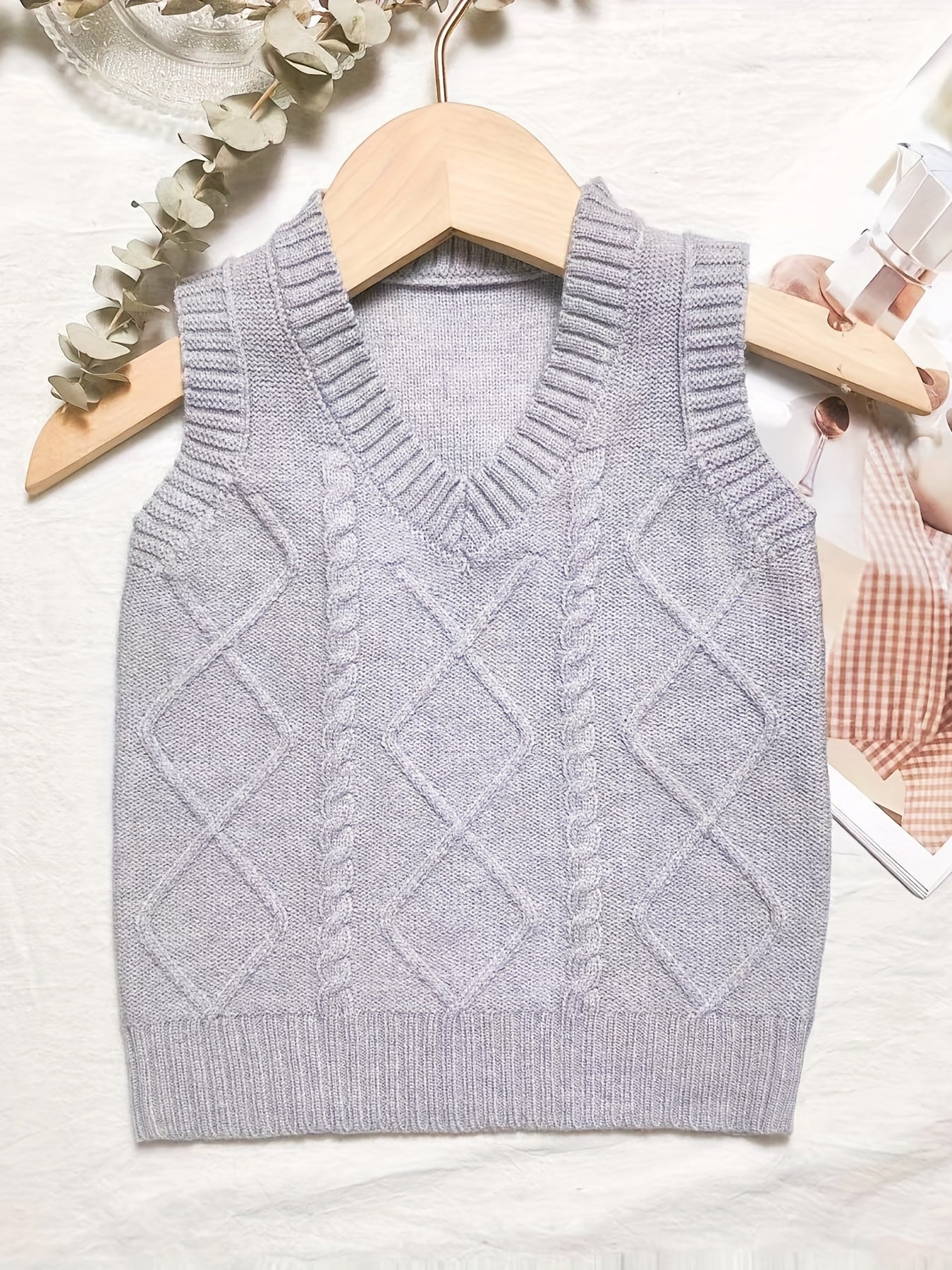 Toddler Baby Girls Knitted Comfy Vest Sleeveless Sweater