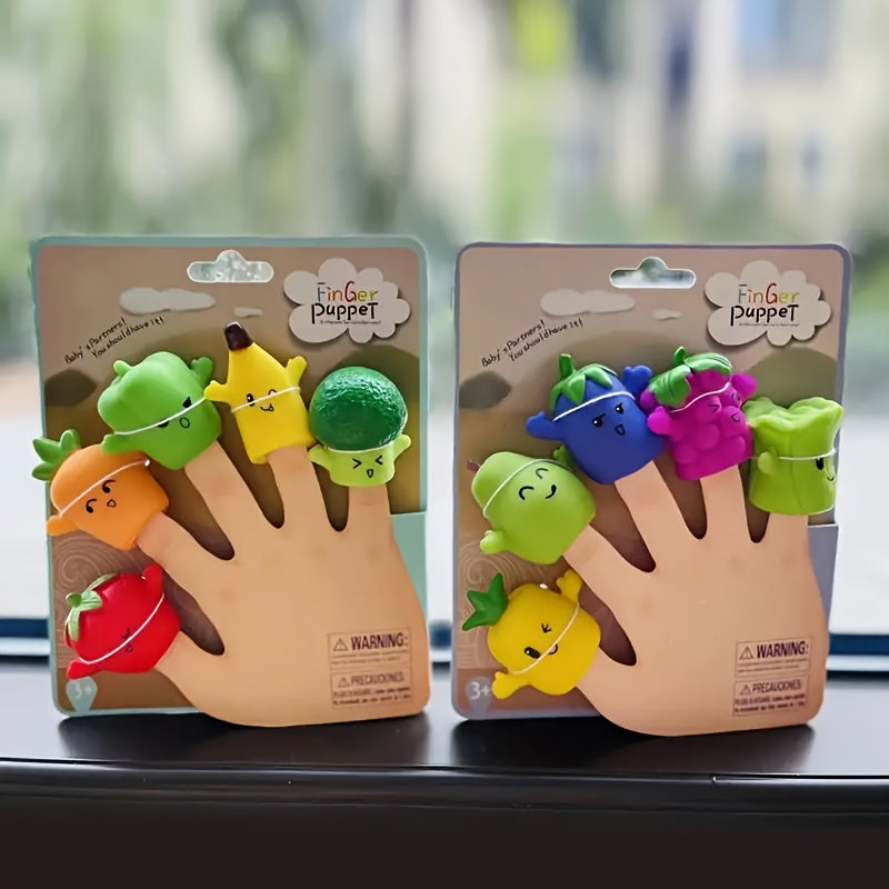 5pcs Finger Puppet Toy Set Hand Puppet Toys for Christmas and Birthday
