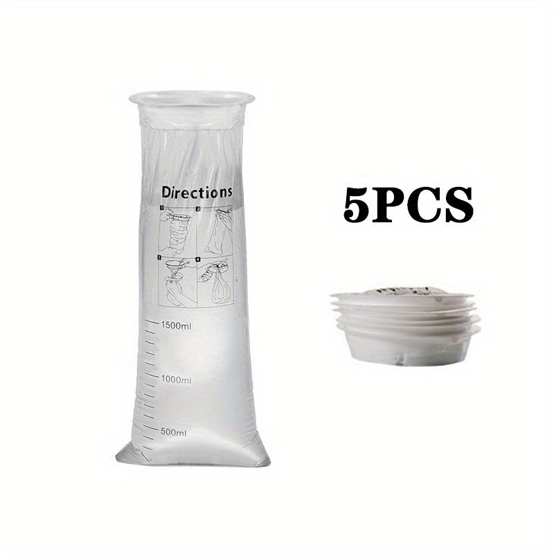 5pcs Vomit Bag Emergency Disposal Bag for Snooze Cleaning