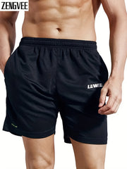 ZENGVEE Men's 7 Quick Dry Gym Running Shorts
