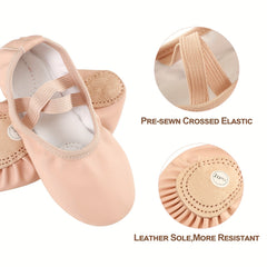 Soft Sole Ballet Shoes for Girls - Breathable Dance Training Shoes