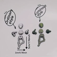 Skeleton PVC Charms For Shoes Light In Night Jibitz For Sandals