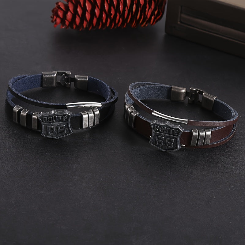 Punk Retro Faux Leather Bracelet