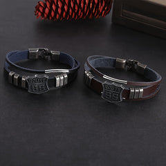 Punk Retro Faux Leather Bracelet